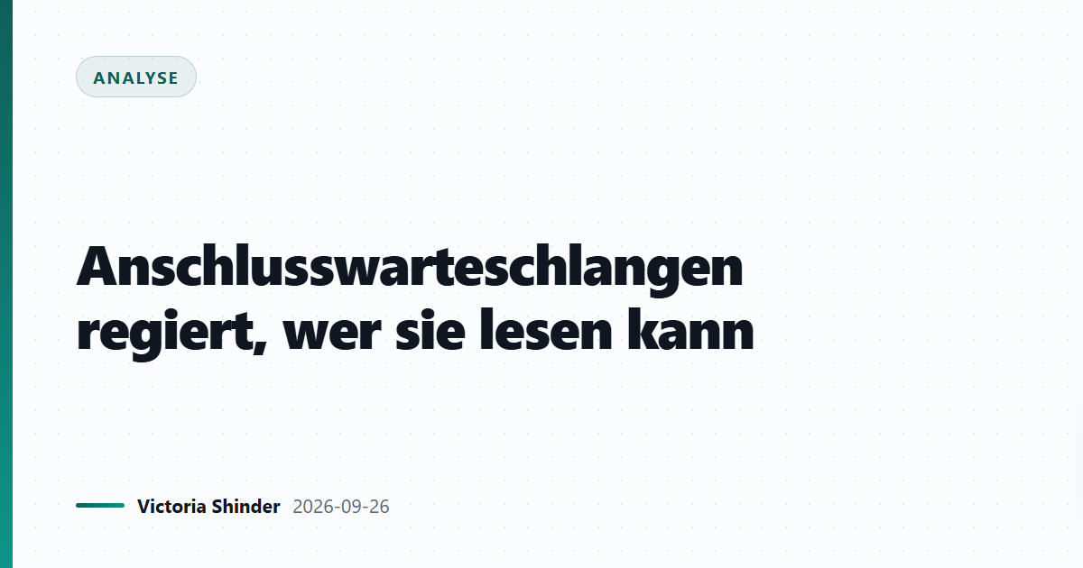 Anschlusswarteschlangen regiert, wer sie lesen kann